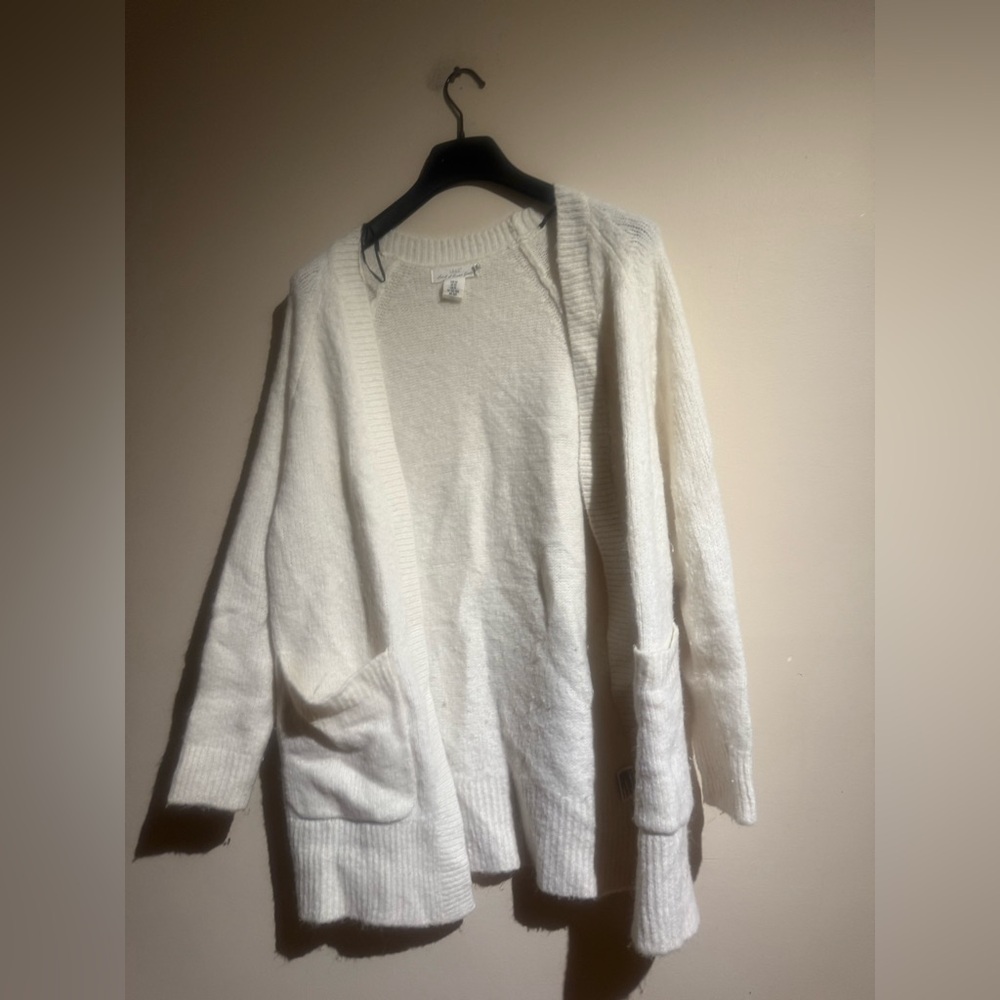 LOGG H&M open front long  cardigan sweater